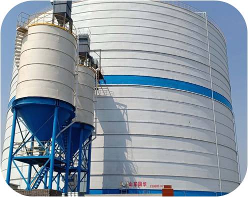 2015年甘肅平涼崇信鑫盛建材2座5萬噸粉煤灰鋼板